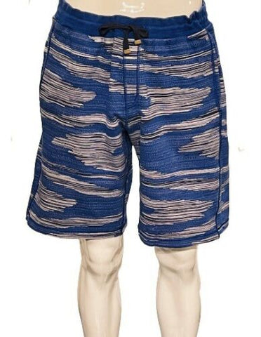 Missoni Orange Label Mens Blue Iconic Patterned Shorts Size Small - V & G Luxe Boutique