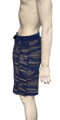 Missoni Orange Label Mens Blue Iconic Patterned Shorts Size Small - V & G Luxe Boutique