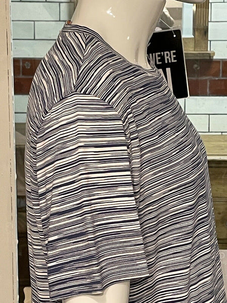 Missoni Orange Label Mens T-shirt Top Classic Blue Print Coloured Size Large - V & G Luxe Boutique