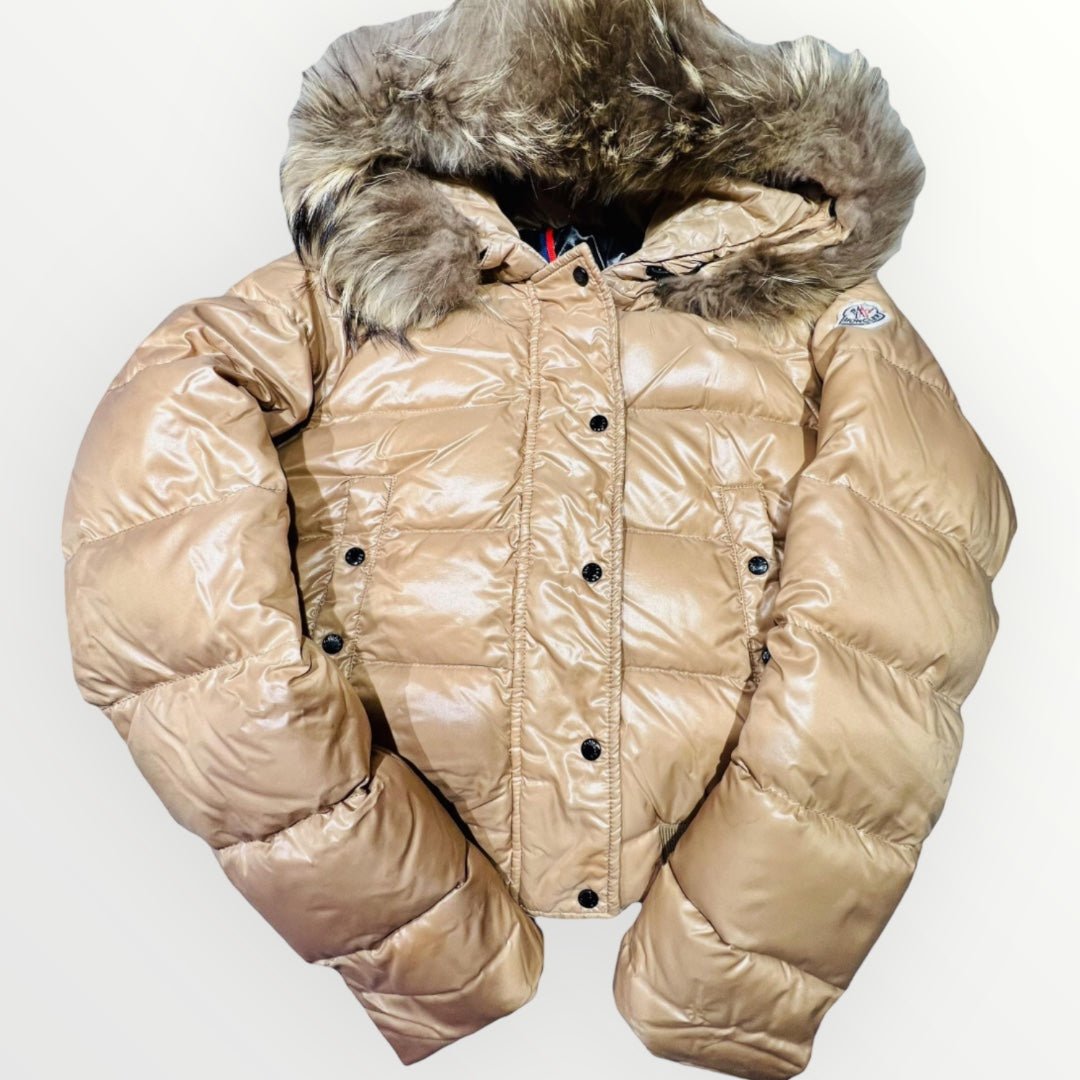 Moncler Alpes Beige Down Hooded Jacket - V & G Luxe Boutique