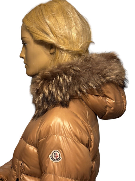 Moncler Alpes Beige Down Hooded Jacket - V & G Luxe Boutique
