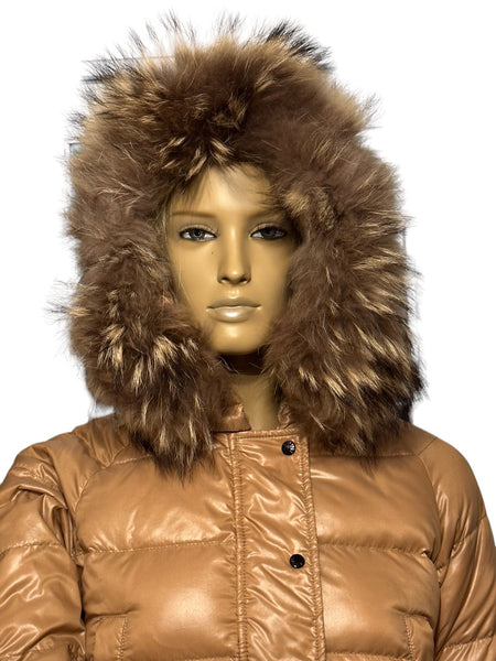 Moncler Alpes Beige Down Hooded Jacket - V & G Luxe Boutique
