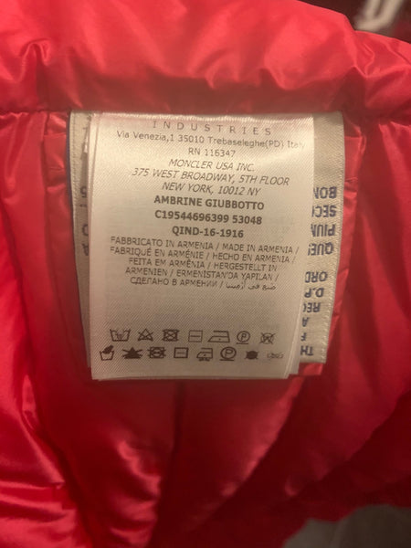 Moncler Ambrine Pink Padded Waterproof Jacket Coat, Age 14 (or Ladies Small) - V & G Luxe Boutique