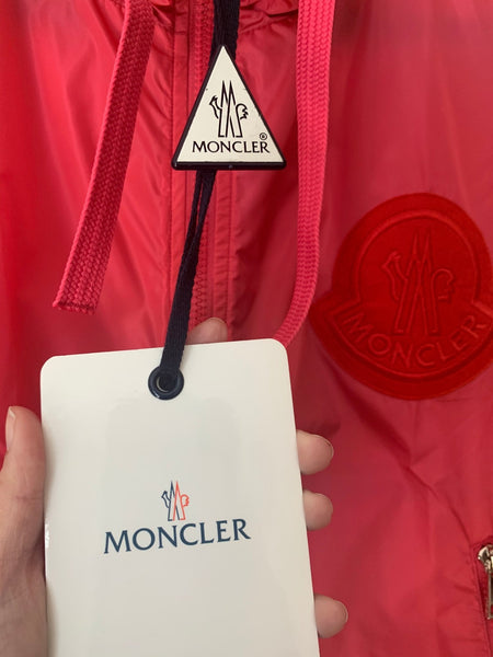Moncler Brand New Mexico Pink Lightweight Hooded Gilet Size 0, UK 8-10 - V & G Luxe Boutique