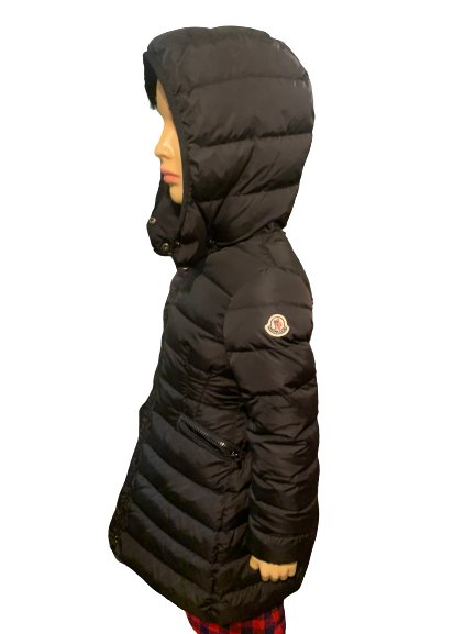 Moncler Girls' Black Charpal Full Length Hooded Coat, Age 6 - V & G Luxe Boutique