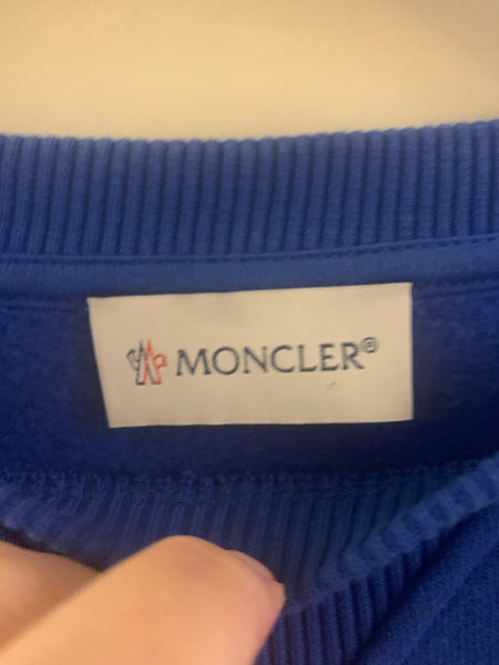 Moncler Kids Boys Blue Maglia Jumper, Age 12 / Or Small Adult - V & G Luxe Boutique