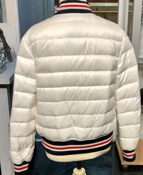 Moncler Kids Boys White Corbiac Padded Bomber Jacket Coat, Age 10 - V & G Luxe Boutique