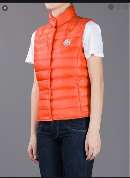 Moncler Orange Liane Gilet size 2 - V & G Luxe Boutique