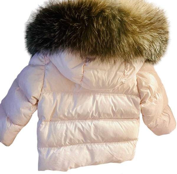 Moncler Pink girls Coat - V & G Luxe Boutique