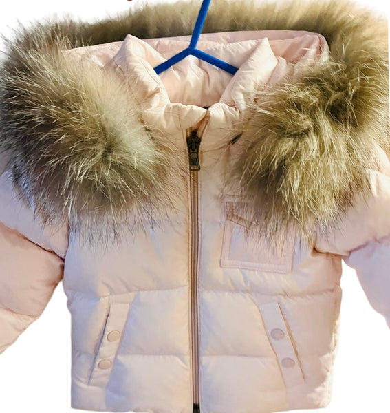 Moncler Pink girls Coat - V & G Luxe Boutique