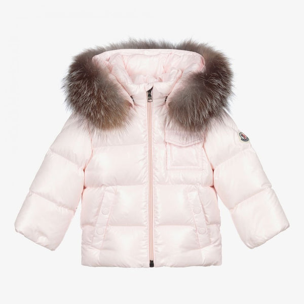 Moncler Pink girls Coat - V & G Luxe Boutique