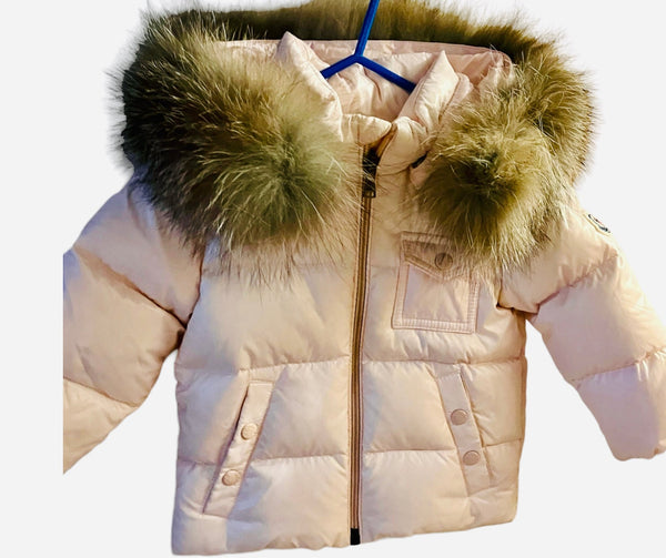 Moncler Pink girls Coat - V & G Luxe Boutique
