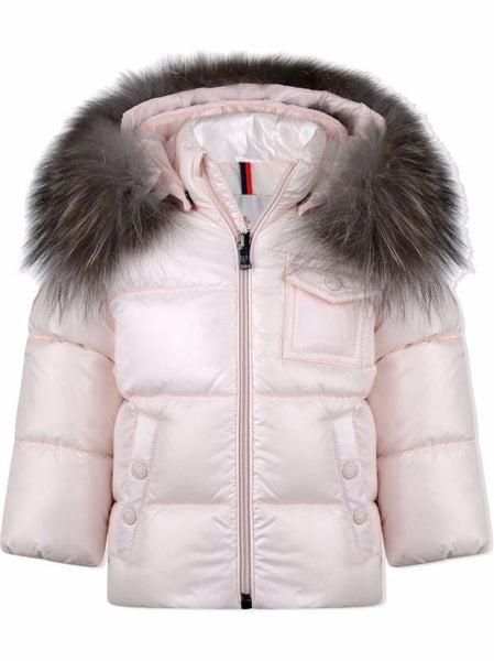 Moncler Pink girls Coat - V & G Luxe Boutique