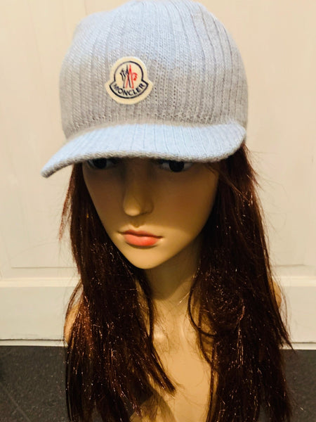 Moncler Women's Grey Woollen Baseball Lana Cap Hat, One Size - V & G Luxe Boutique