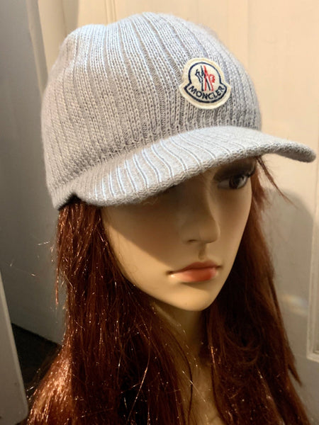 Moncler Women's Grey Woollen Baseball Lana Cap Hat, One Size - V & G Luxe Boutique