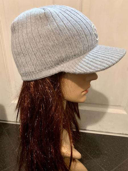 Moncler Women's Grey Woollen Baseball Lana Cap Hat, One Size - V & G Luxe Boutique