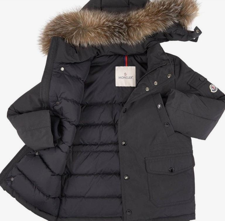 Moncler Yann Green Fur Hooded Parka Down Jacket Current Season, Age 10 / Adult Small - V & G Luxe Boutique