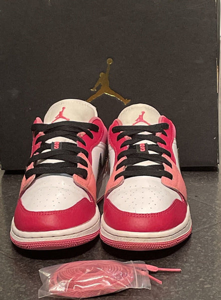 Nike Air Jordan 1 Low GS Pink Black Women's Trainers Size UK 4 - V & G Luxe Boutique