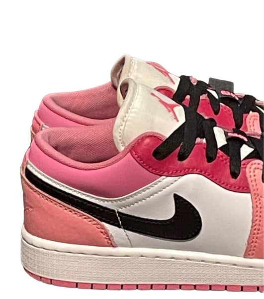 Nike Air Jordan 1 Low GS Pink Black Women's Trainers Size UK 4 - V & G Luxe Boutique