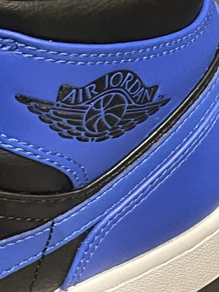 Nike Air Jordan 1 Mid Black & "Hyper Royal" Blue Size UK 8.5 - V & G Luxe Boutique