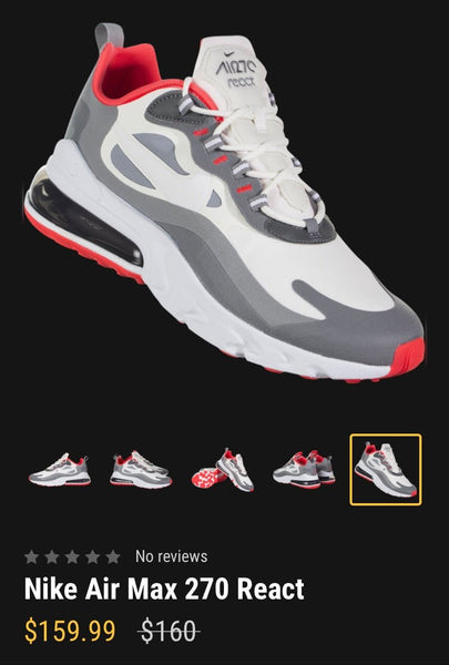 Nike Air Max 270 React Brand New Sneakers, Size 8.5 - V & G Luxe Boutique