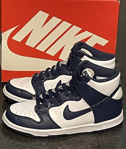 Nike Kids Dunk High-Top Championship Navy Sneakers Size UK 4.5 - V & G Luxe Boutique