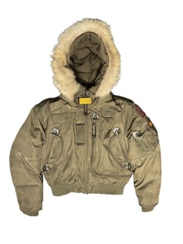 Parajumpers Gobi Unisex Kids Green Hooded Jacket Size Age 10