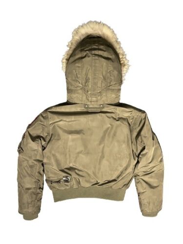 Parajumpers Gobi Unisex Kids Green Hooded Jacket Size Age 10