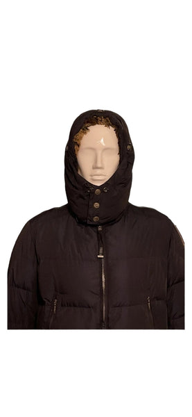 Parajumpers Mens Down Coat Size XL Navy Blue Removable Hooded Fur Jacket - V & G Luxe Boutique