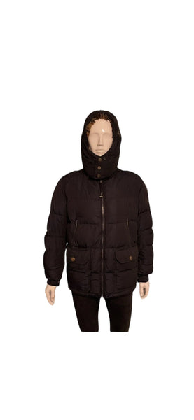 Parajumpers Mens Down Coat Size XL Navy Blue Removable Hooded Fur Jacket - V & G Luxe Boutique