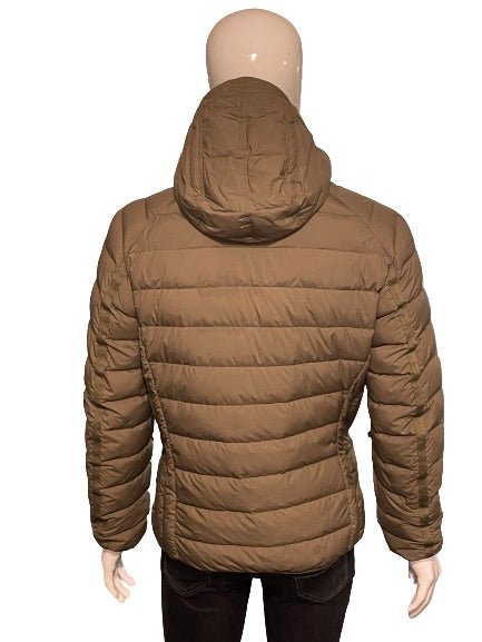 Parajumpers Mens Khaki Down Hooded Coat Jacket, Size Medium - V & G Luxe Boutique