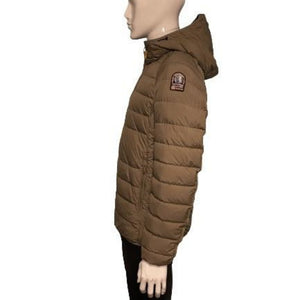 Parajumpers Mens Khaki Down Hooded Coat Jacket, Size Medium - V & G Luxe Boutique