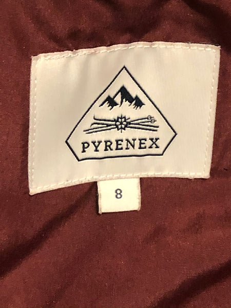 Pyrenex Kids Unisex Burgundy Heidi Fur Hooded Jacket Coat, Age 8 - V & G Luxe Boutique