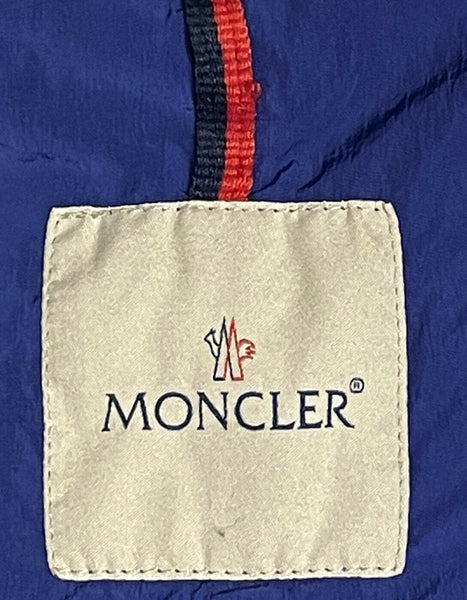 Moncler Blue hooded Lightweight Windbreaker Size 3 UK M