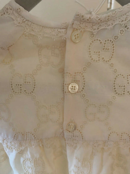 Gucci  Brand New Baby Girls Micro GG Natural White Age 3/6 Months