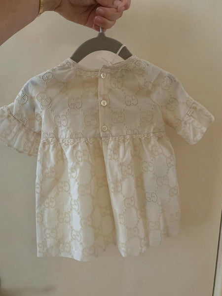 Gucci  Brand New Baby Girls Micro GG Natural White Age 3/6 Months