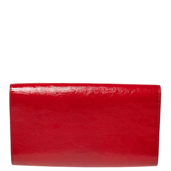 Saint Laurent Red Patent Leather Belle De Jour Clutch - V & G Luxe Boutique