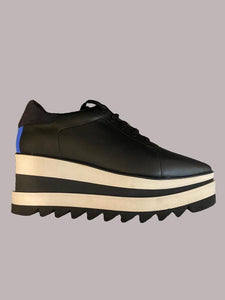 Stella Mccartney Black Sneak-Elyse Platform Sneakers UK Size 4.5