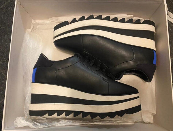 Stella Mccartney Black Sneak-Elyse Platform Sneakers UK Size 4.5 RRP £565 - V & G Luxe Boutique