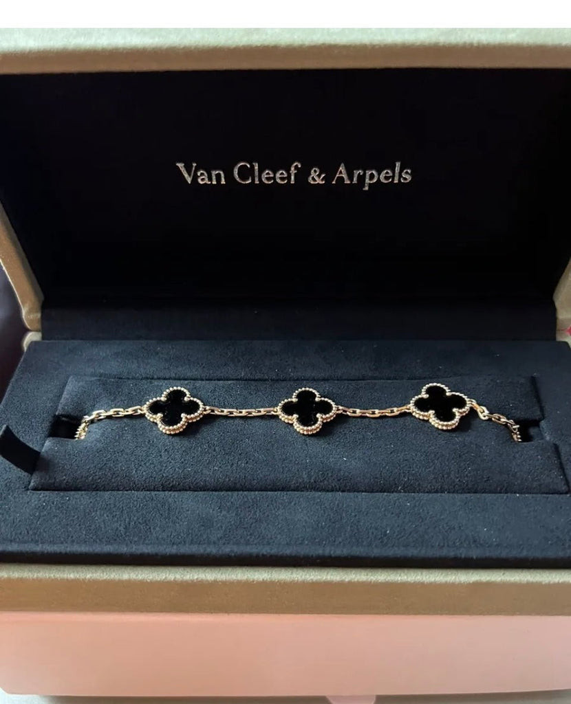 Van Cleef and Arpels Vintage Alhambra bracelet 5 motifs 18K