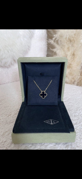 Van Cleef & Arpels Vintage Alahambra Onyx Necklace - V & G Luxe Boutique
