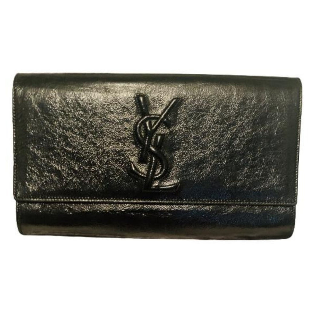 Ysl clutch black patent leather Clearance