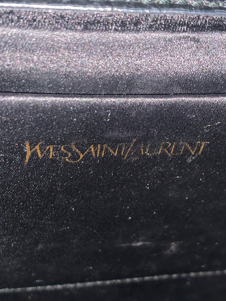 YSL Yves Saint Laurent Belle De Jour Blue Glitter Clutch Bag - V & G Luxe Boutique